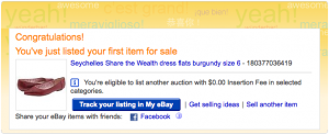 Listing my first eBay item
