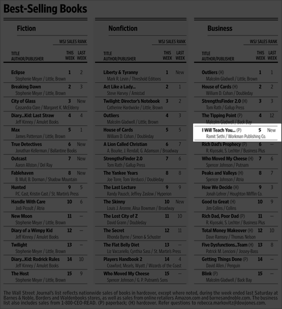 I Will Teach You To Be Rich is a New York Times and Wall Street Journal