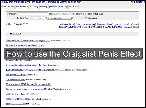 How to Use The Craigslist Penis Effect