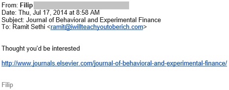 email from reader that highlights {the wrong manner} to email someone