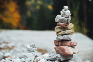 Stacked up stones