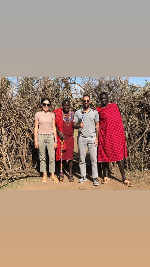 Cass and Ramit Visiting Masai Village