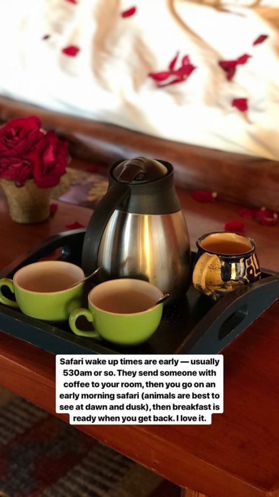 Coffee Tray Served during Safari in Kenya