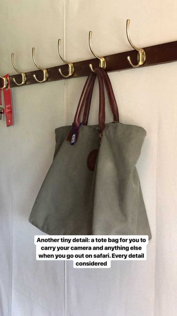 Complimentary Totebag to carry camera and supplies on Kenya Safari