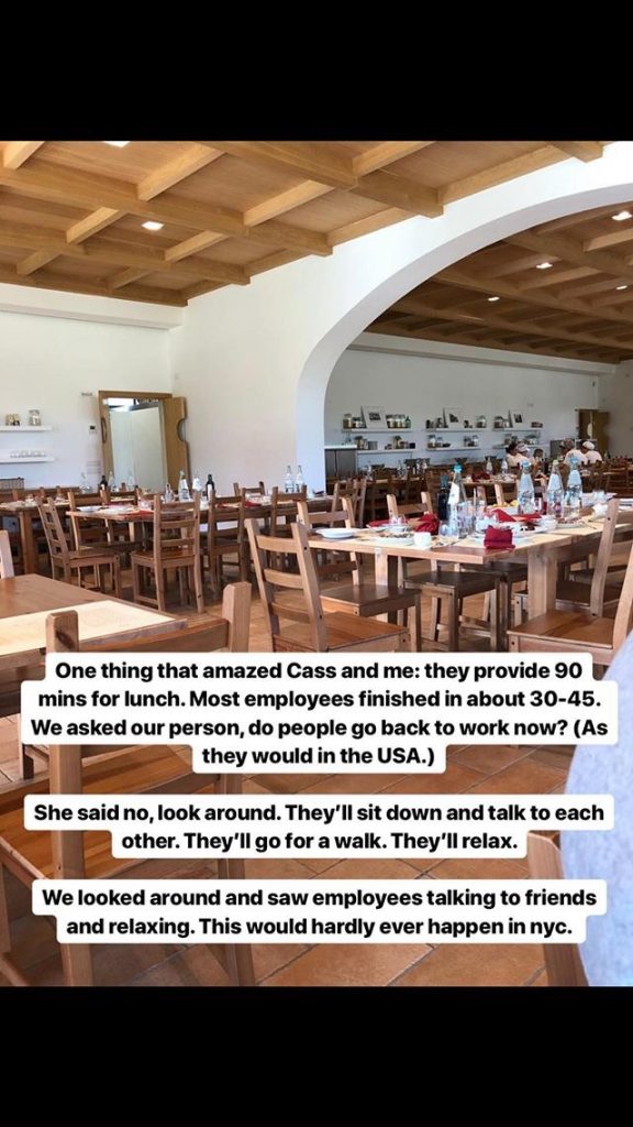 Cucinelli Employee Lunchroom