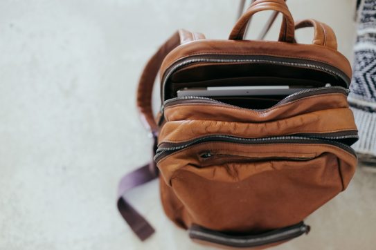 open backpack
