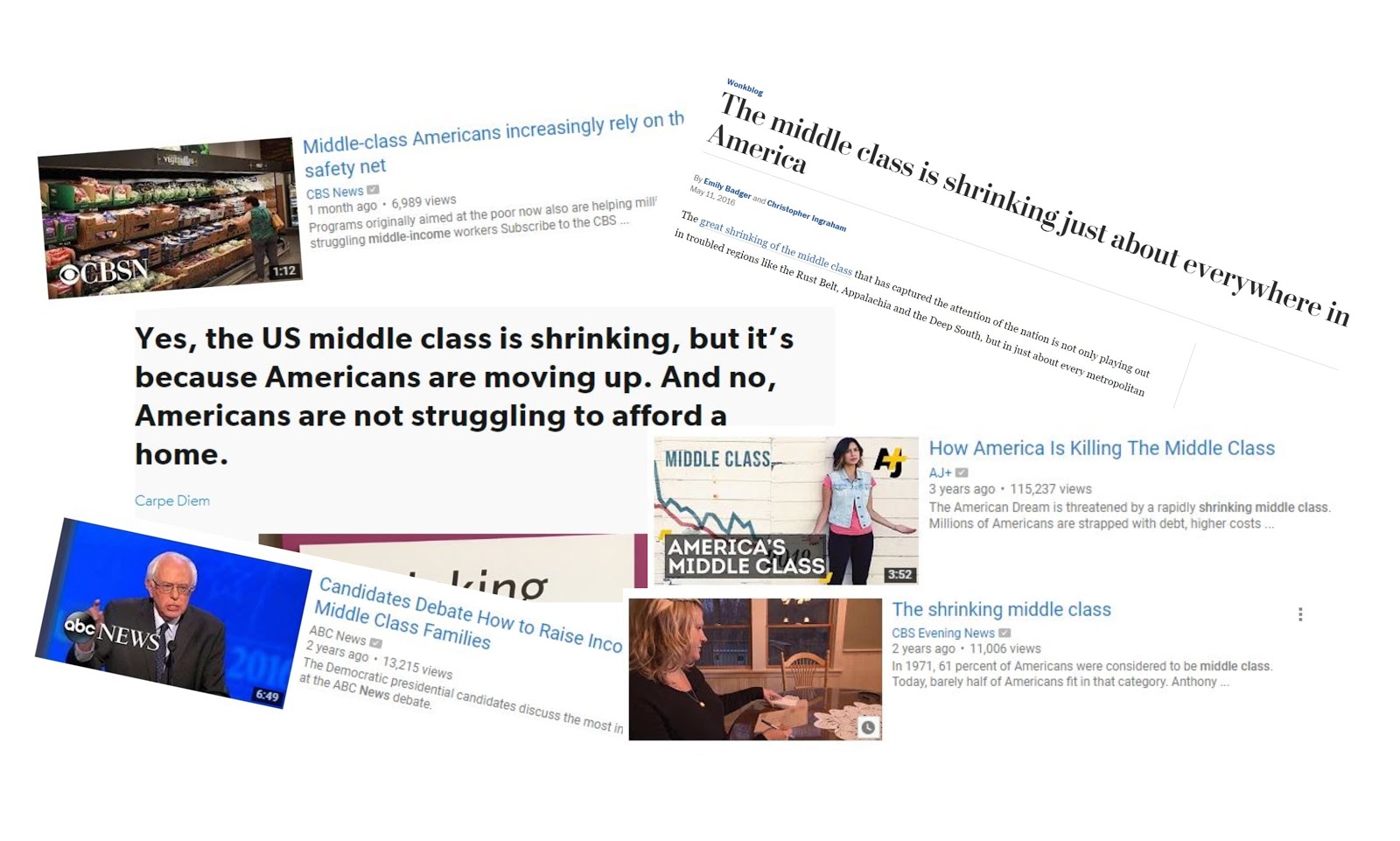 Middle class collage