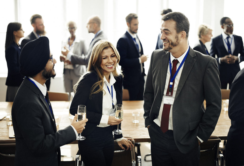 people at a networking event