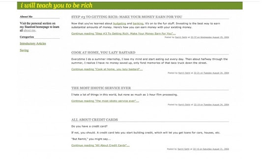 {I'LL} {EDUCATE YOU ON} To Be Rich Old {WEB PAGE DESIGN} Screenshot