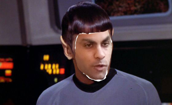 Photoshop of Ramit Sethi as Spock