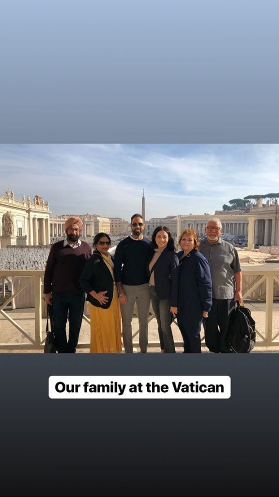 Ramit and family at the vatican