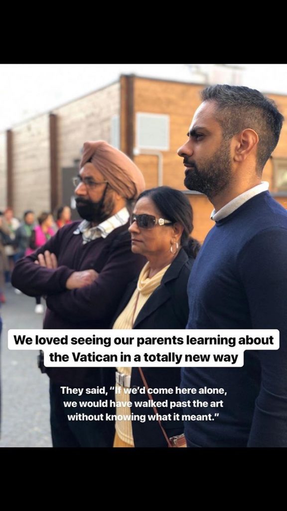 Ramit and his parents at the vatican