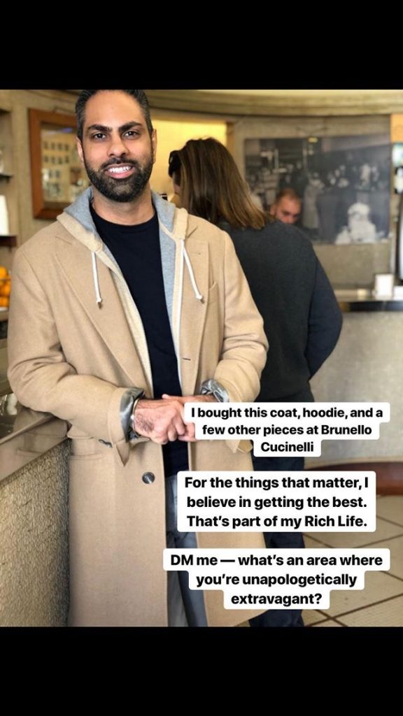 Ramit wearing Cucinelli Clothing He Purchased in Italy