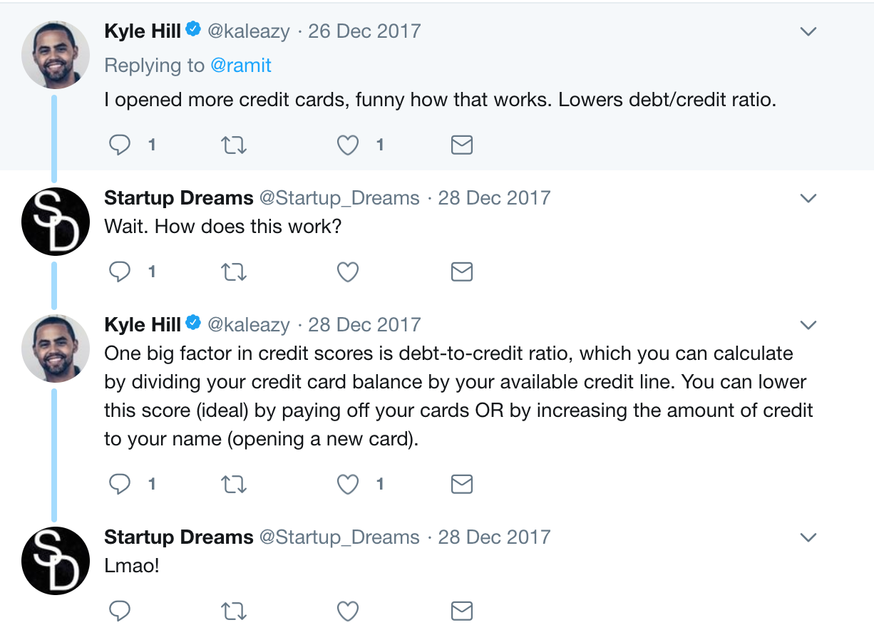 Improve your credit score- Tweet