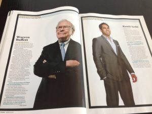 Picture of Ramit Sethi and Warren Buffet in Forbes magazine