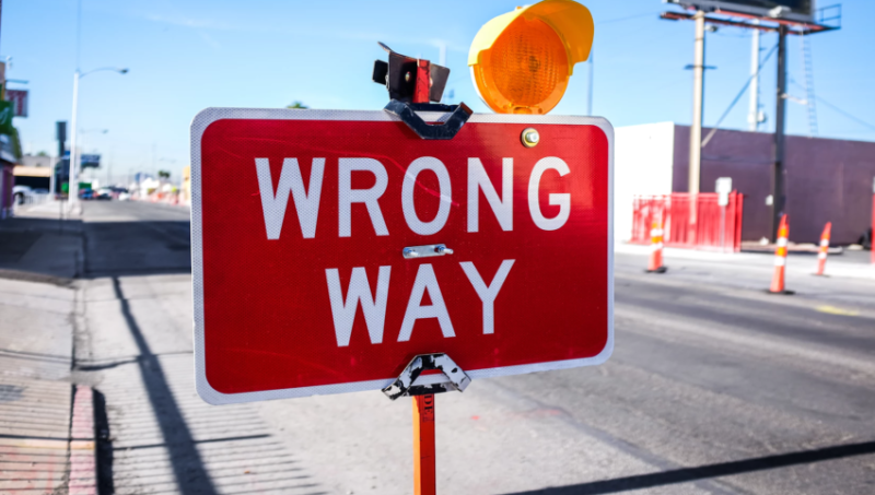 Wrong Way Sign