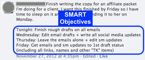 {How exactly to} set SMART objectives example 3