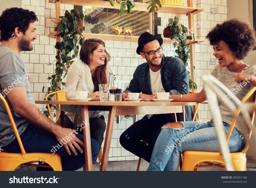 friends enjoying coffee