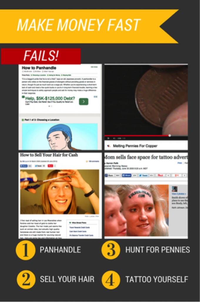 bad money making ideas