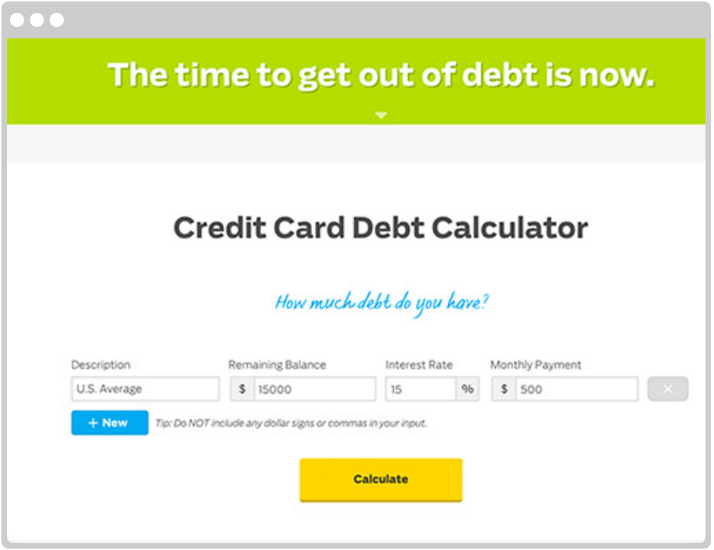 credit card payment calculator 1