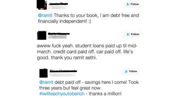 debt testimonials twitter