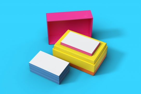 box of business cards