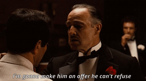 Don Corleone Saying I'll make him an offer he can't refuse gif
